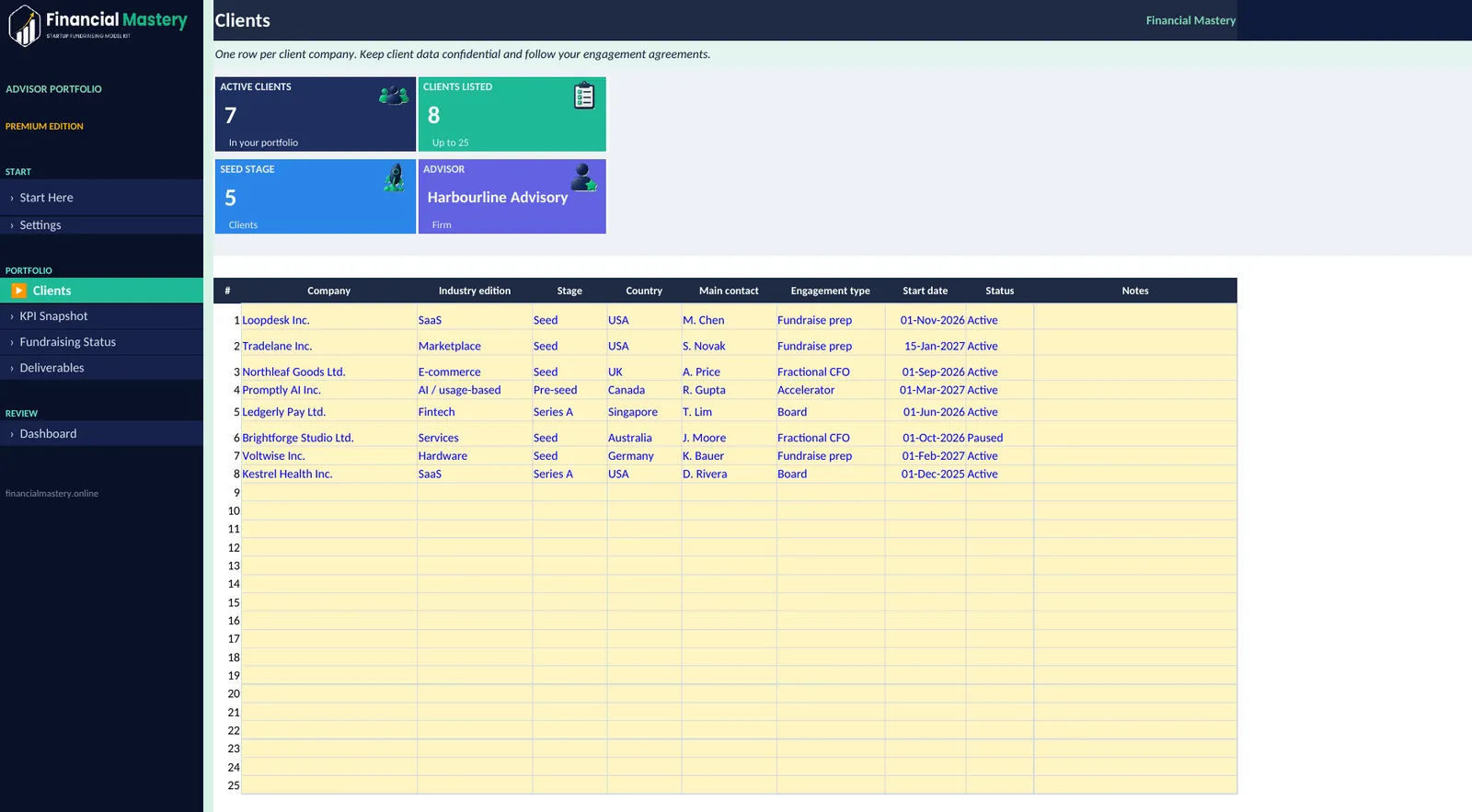 Advisor Portfolio Tracker: Clients