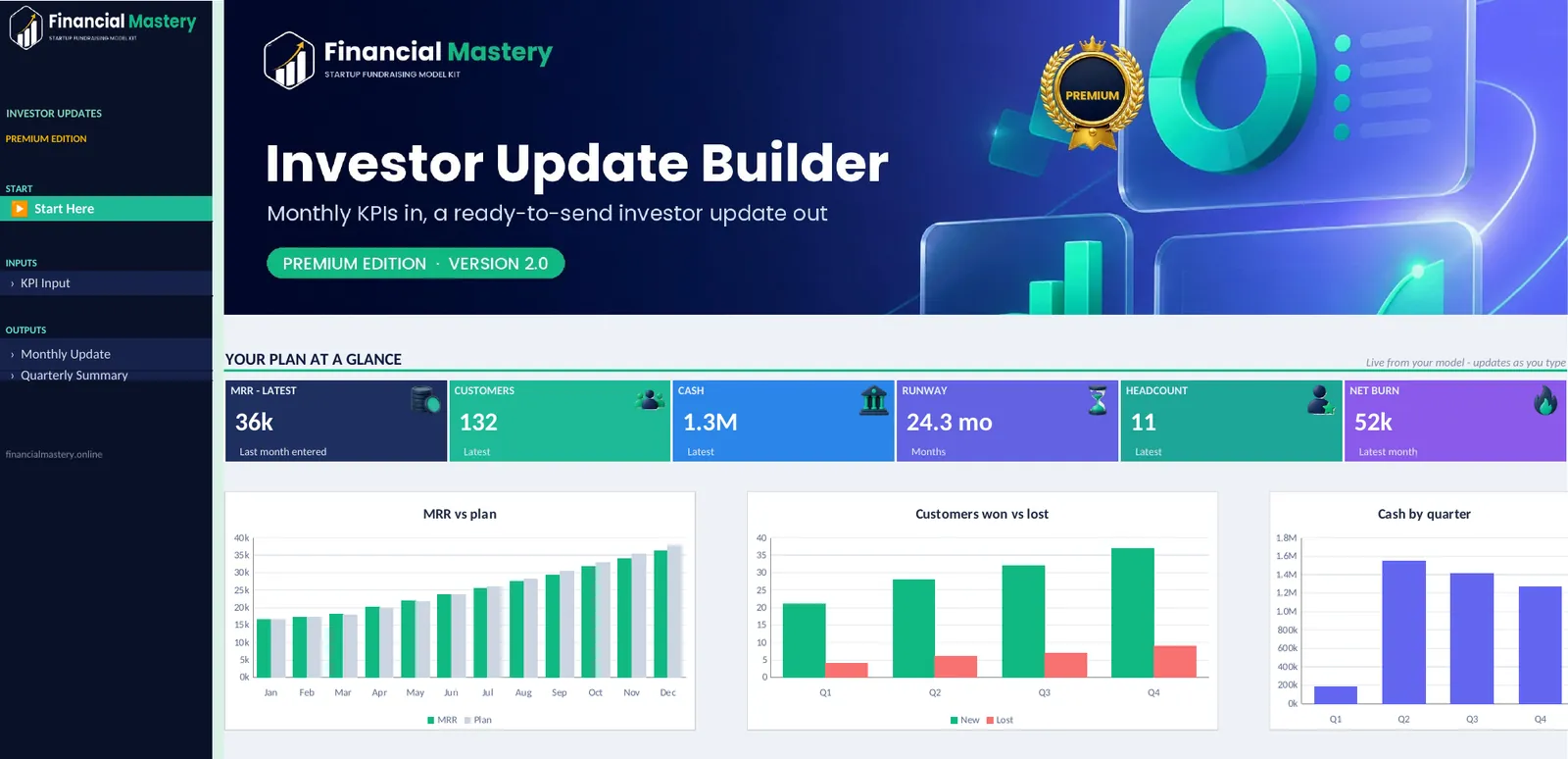 Investor Update Builder: Start Here